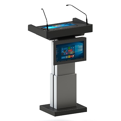 Rednerpult  22", schwarz/weiss, Landscape