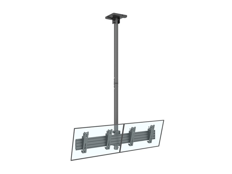 Deckenhalter 2x, 30"-42", schwarz, VESA 100x