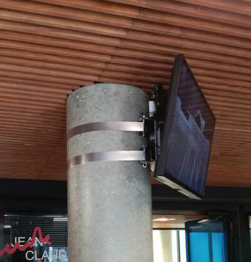 Säulenhalterung -40" ,Metall/Alu, schwarz,