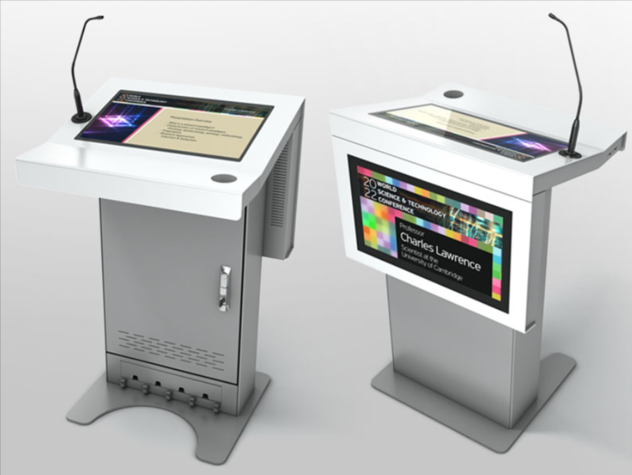 Rednerpult 24" Landscape, schwarz, Aluminium-